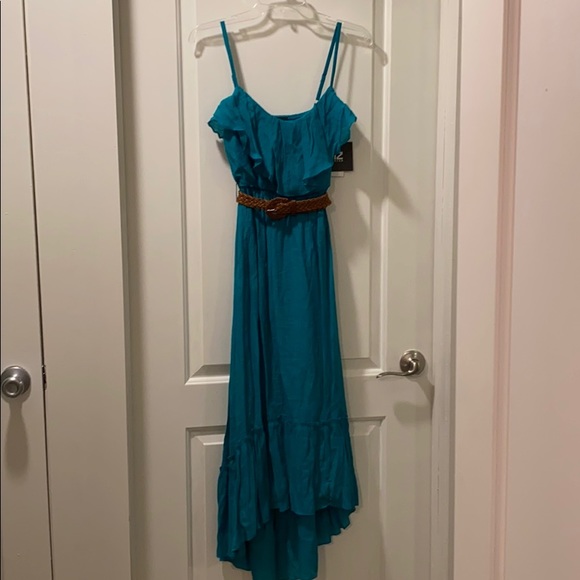 iZ Byer Hi-Low Lagoon Ruffle Adjustable StrapDress - Picture 2 of 12